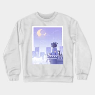 rises the moon Crewneck Sweatshirt